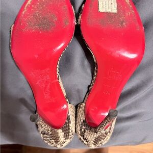 Christian Louboutin Snakeskin Heels with Red Soles